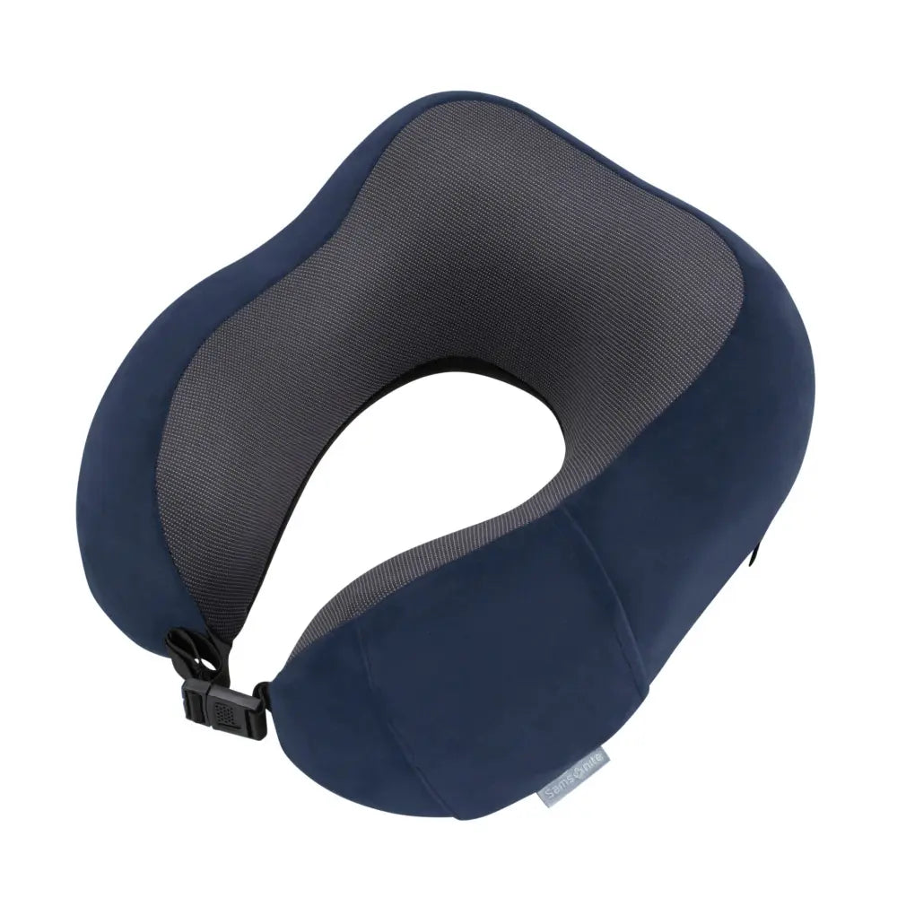 Samsonite TA Revolution Nackenkissen – Midnight Blue mit ergonomischer Passform und stützender Memory-Foam-Füllung