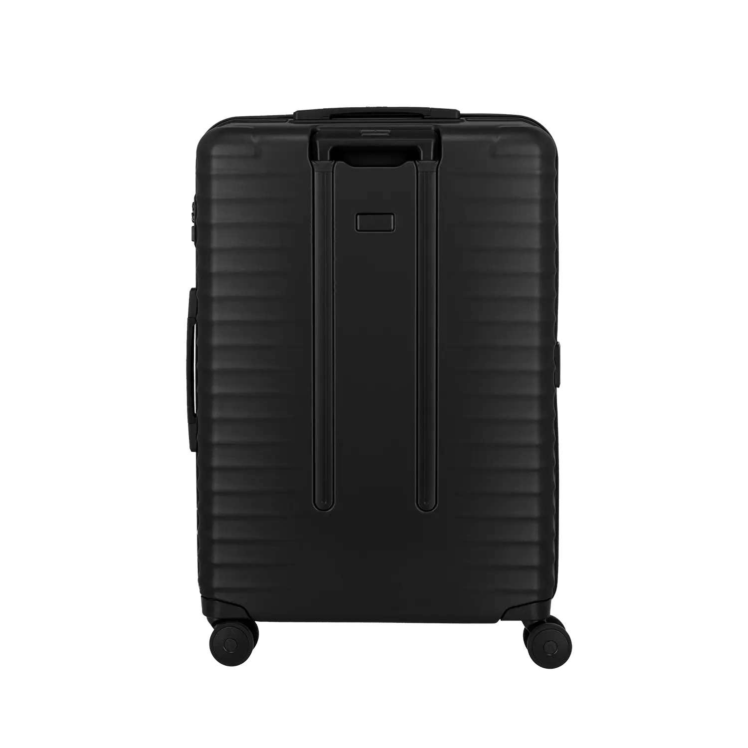 Titan Upgrade Trolley L 75 cm - Rückansicht des großen Koffers Nightshade Black