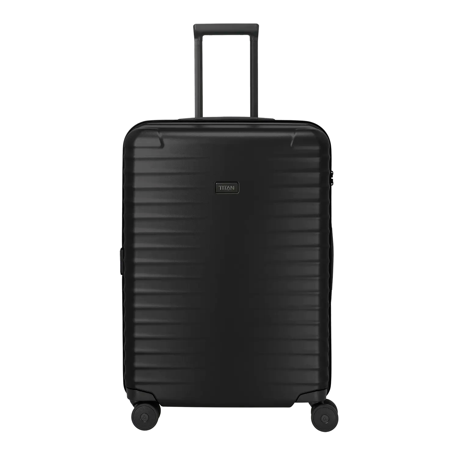 Mittelgroßer Koffer Titan Upgrade 4-Rollen Trolley M+ 69 cm Nightshade Black - Premium Reisekoffer mit Teleskopgriff