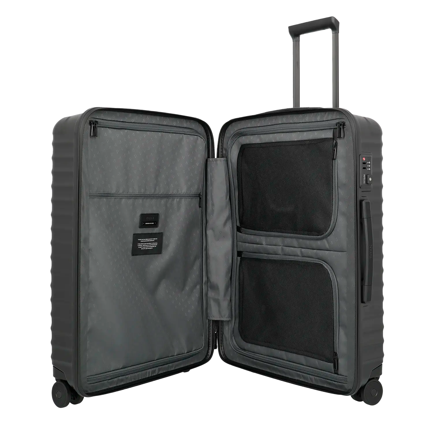 Titan Upgrade Trolley M+ 69 cm - Innenausstattung mit optimierten Packfächern und Organisationssystem