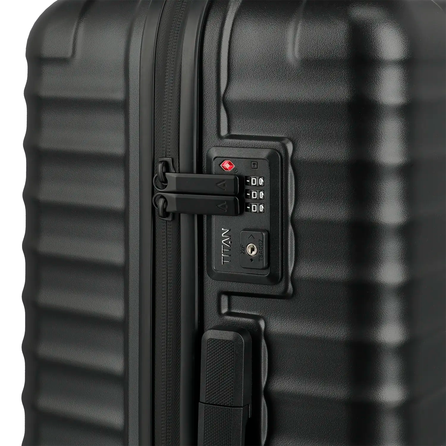 Titan Upgrade Trolley M+ 69 cm - Detailansicht des TSA-Zahlenschlosses