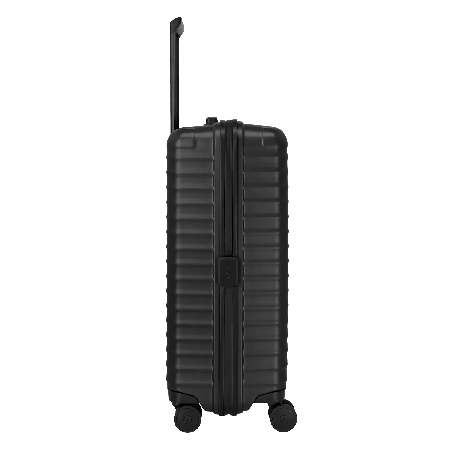 Titan Upgrade 4-Rollen Trolley M+ 69 cm - Komplettansicht der Seite Premium Reisekoffer Nightshade Black