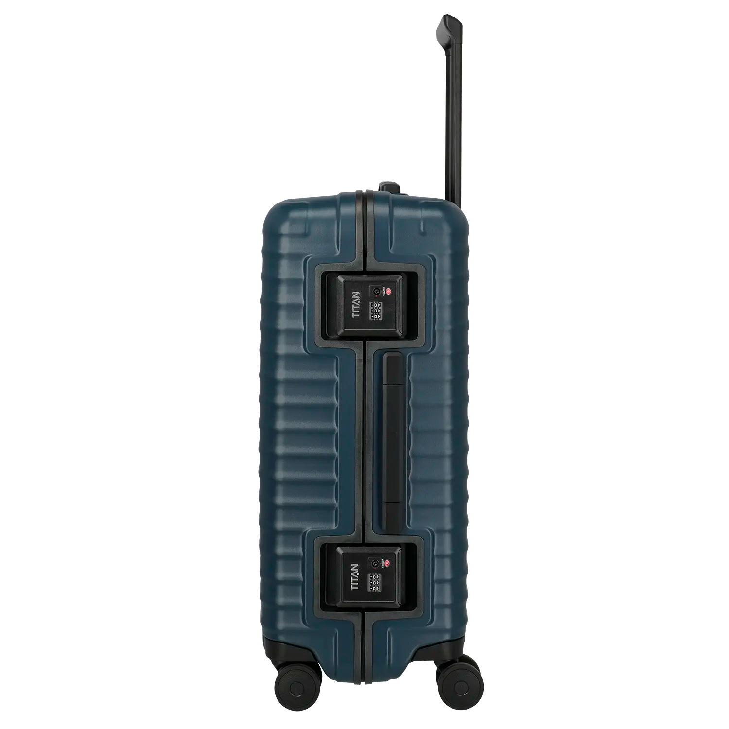 Titan Overseas Trolley M+ - Materialdetails und Qualitätsverarbeitung von TSA Zahlenschloss Midnight Blue
