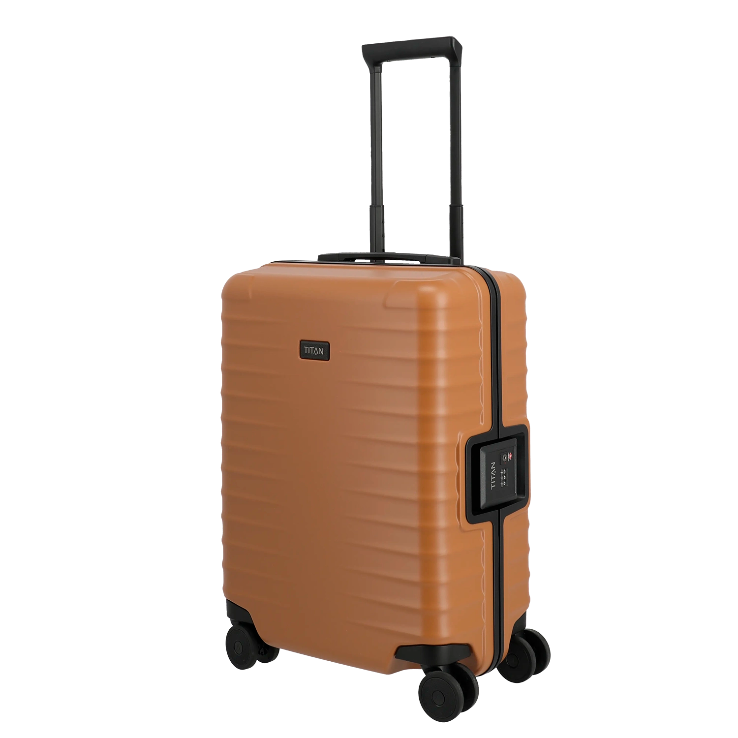 itan Overseas Trolley S23 Canyon Bronze - Seitenansicht mit Teleskopgriff