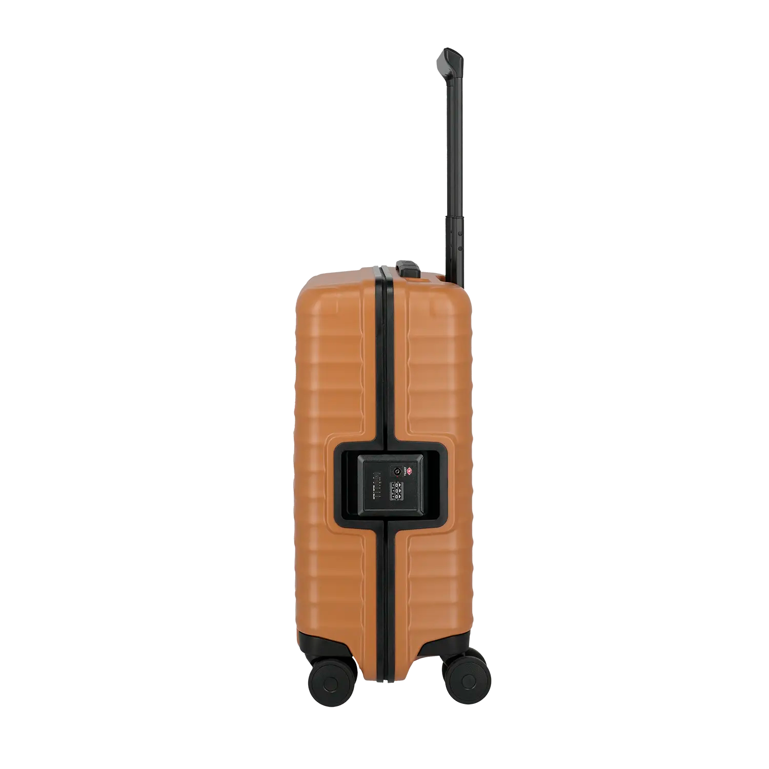 Titan Overseas Trolley S23 Canyon Bronze - Seitenansicht mit TSA-Zahlenschloss