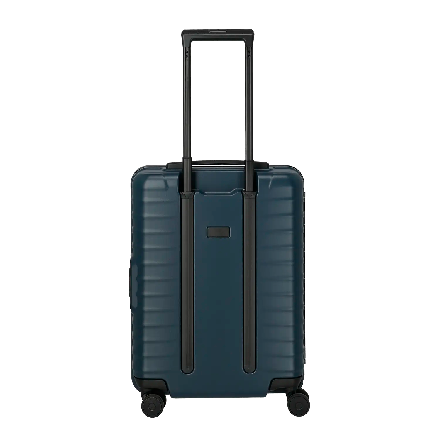 Titan Overseas Trolley S20 - Rückansicht mit robustem Reißverschluss und Midnight Blue Oberfläche