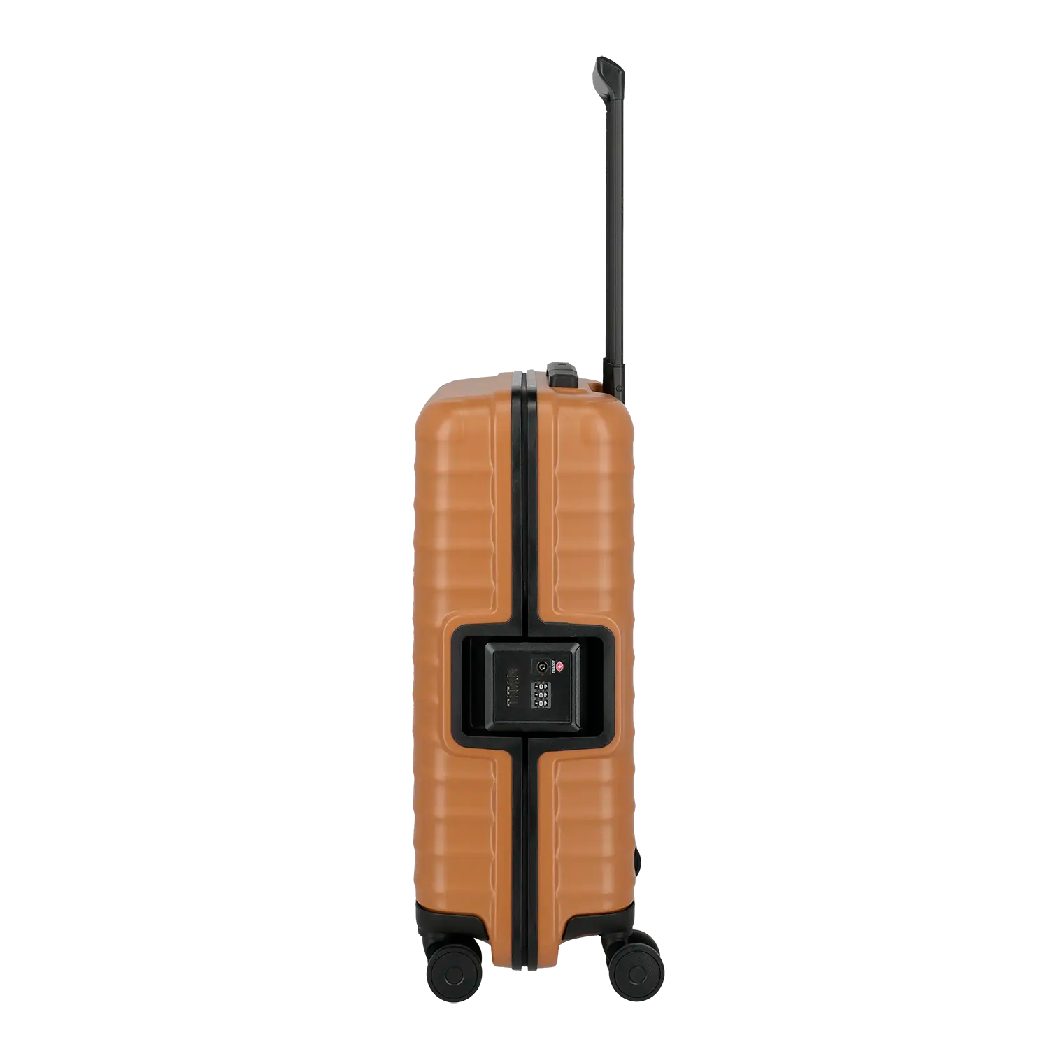 Titan Overseas Trolley S20 Canyon Bronze - Seitenansicht mit TSA Zahlenschloss