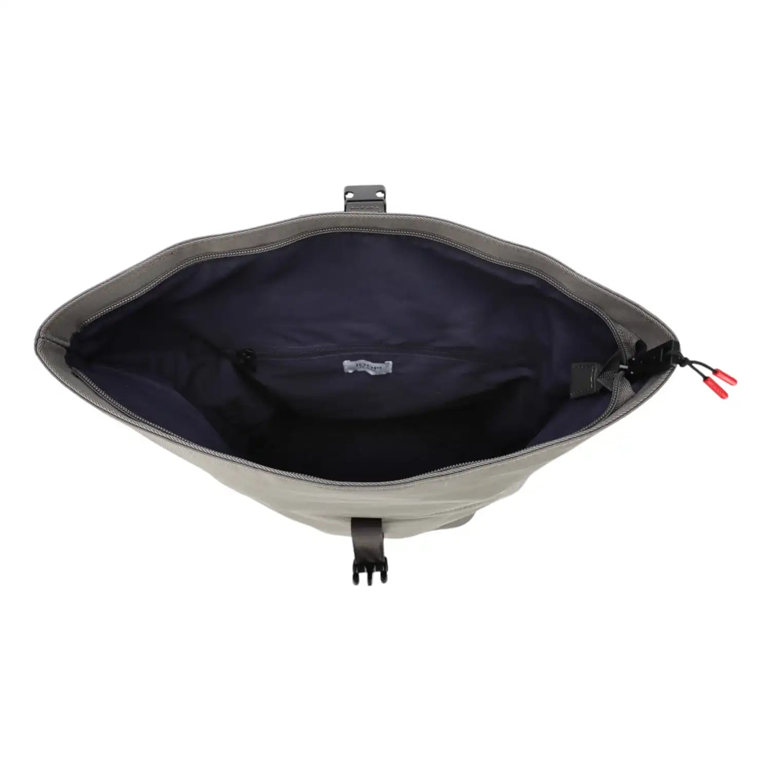 JOOP! Martano Tessuto Otis Backpack 45 cm Mud – geöffnetes Hauptfach mit Laptopfach