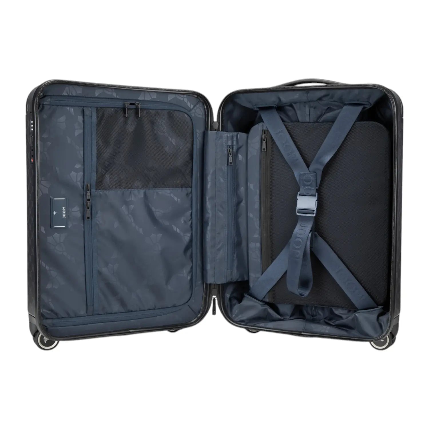 Innenansicht Joop Cortina Volare 1.0 C55 Handgepäckkoffer – durchdachtes Packsystem mit Trennwänden und Gurten