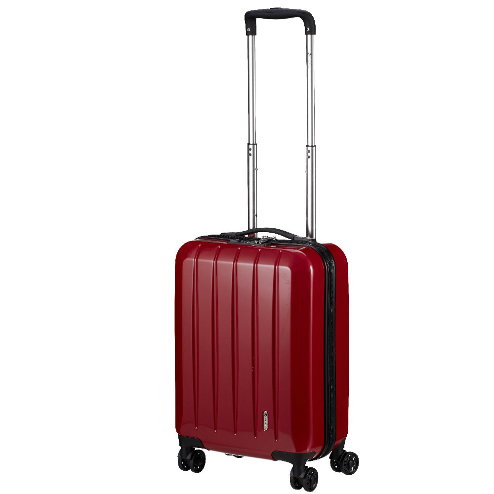 Check In London 2.0 4-Rollen-Kabinentrolley 50 cm - Beere, Vorderansicht mit Gestänge oben