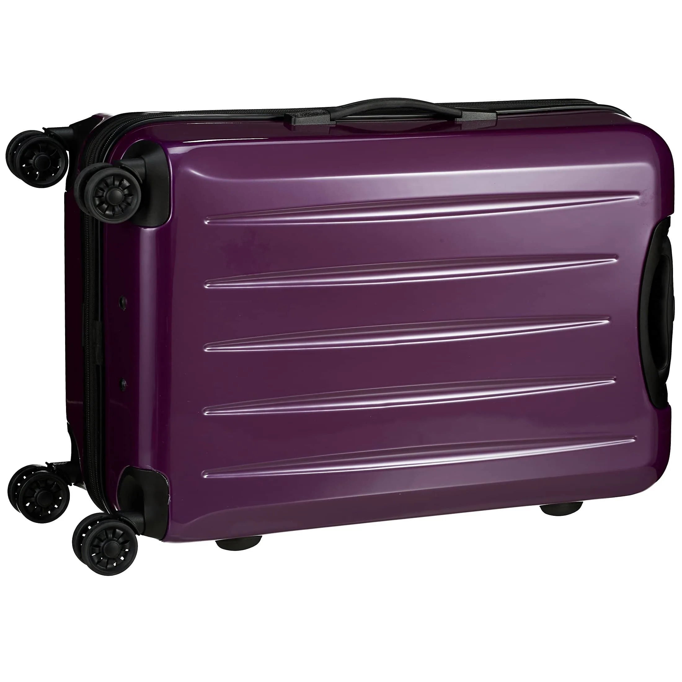 Check In London 2.0 4-Rollen-Trolley 67 cm - violett, Rückansicht auf der Seite liegend