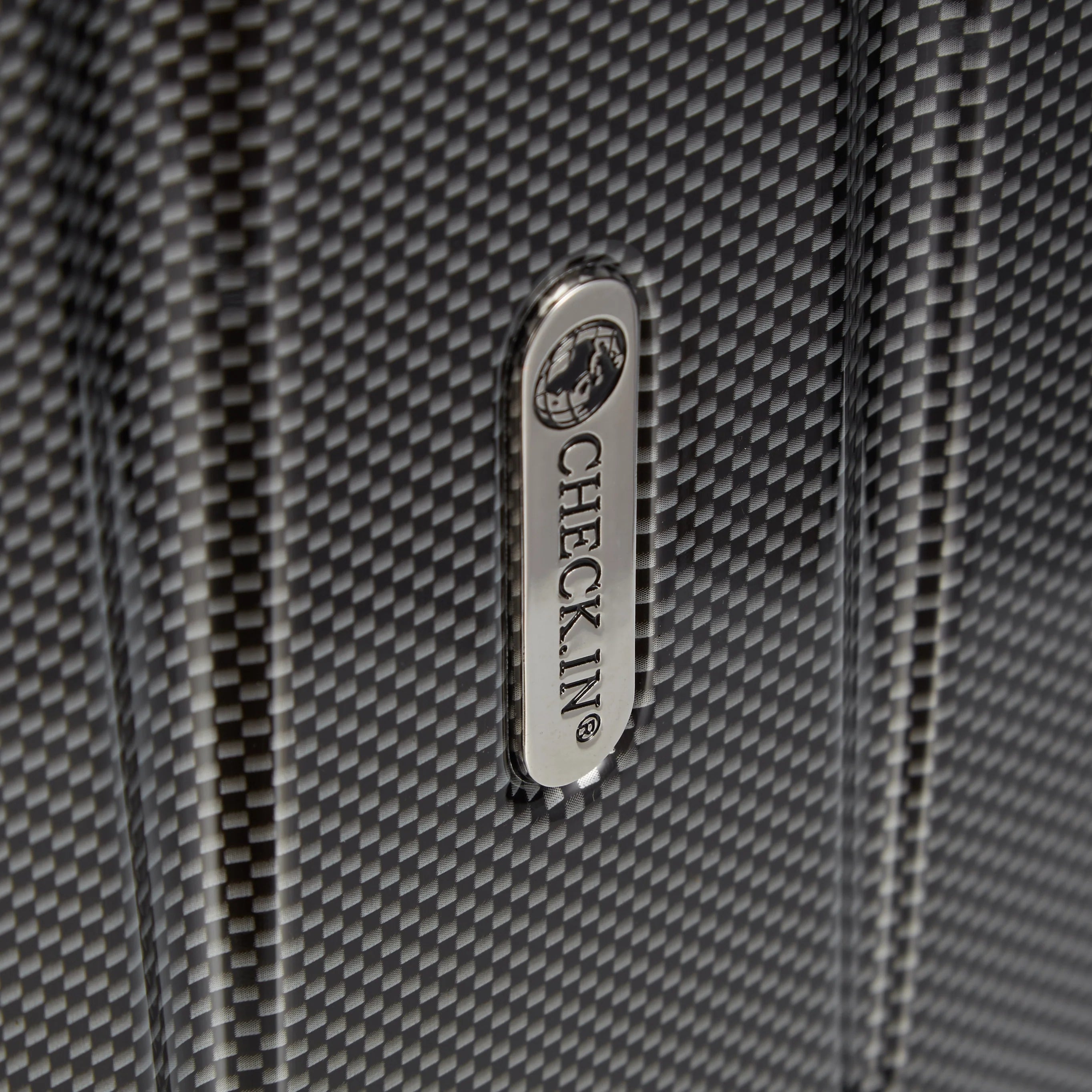 Schickes Logo von Check-In, edel in silber