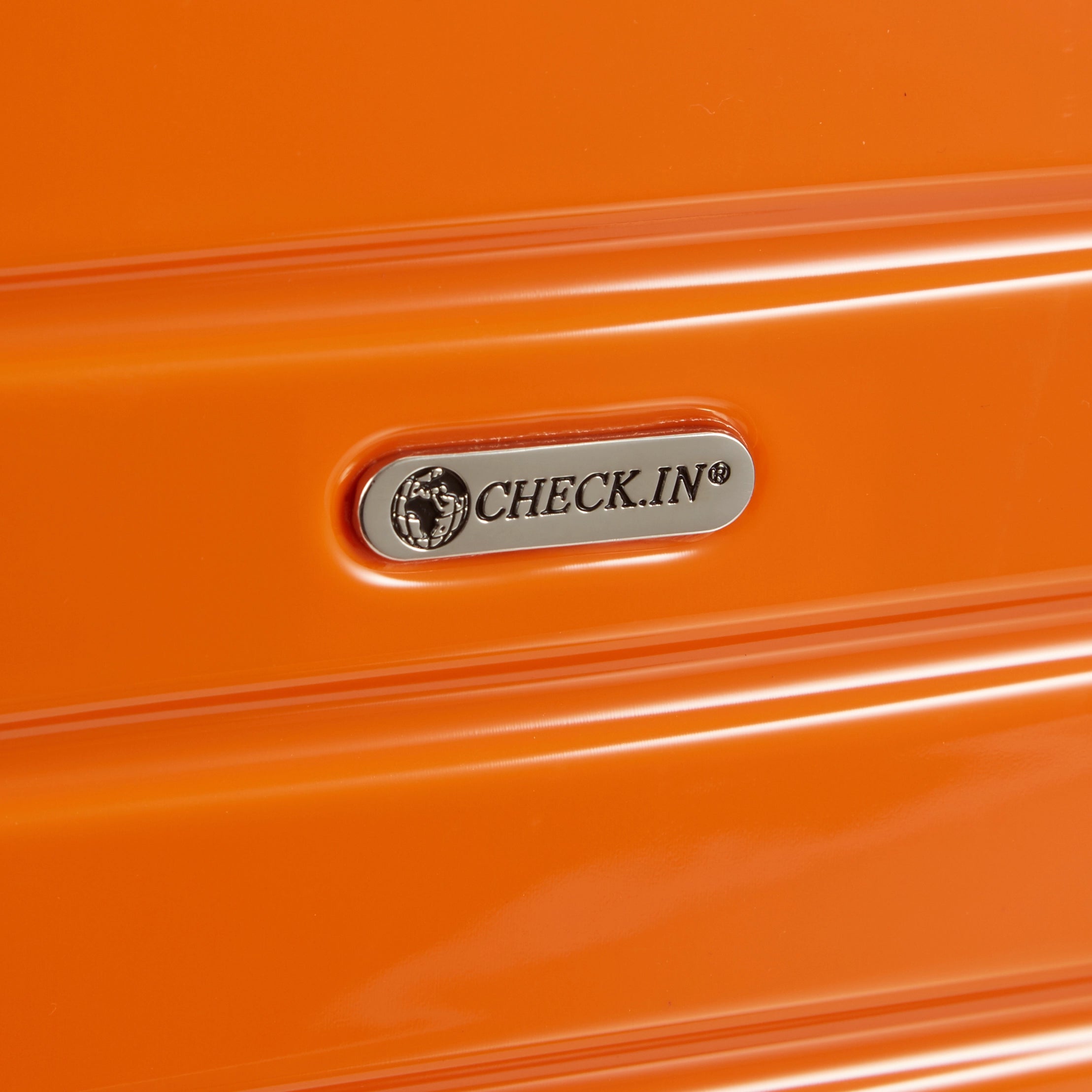 Check In London 2.0 Kosmetikkoffer 33 cm - Orange, Detailansicht Logo Check.In