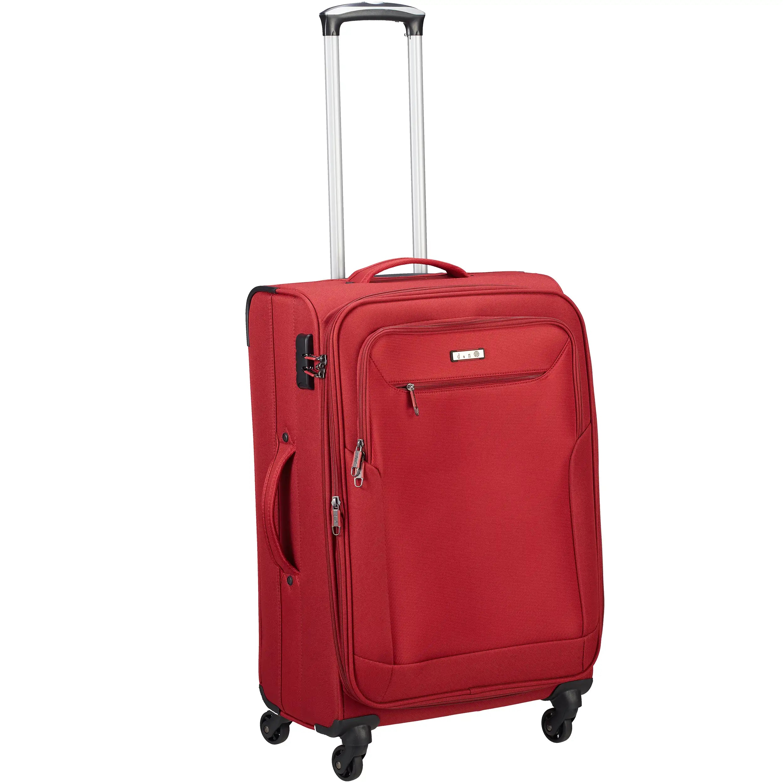 d&n Travel Line 6804 4-Rollen Trolley 66 cm - Bordeaux