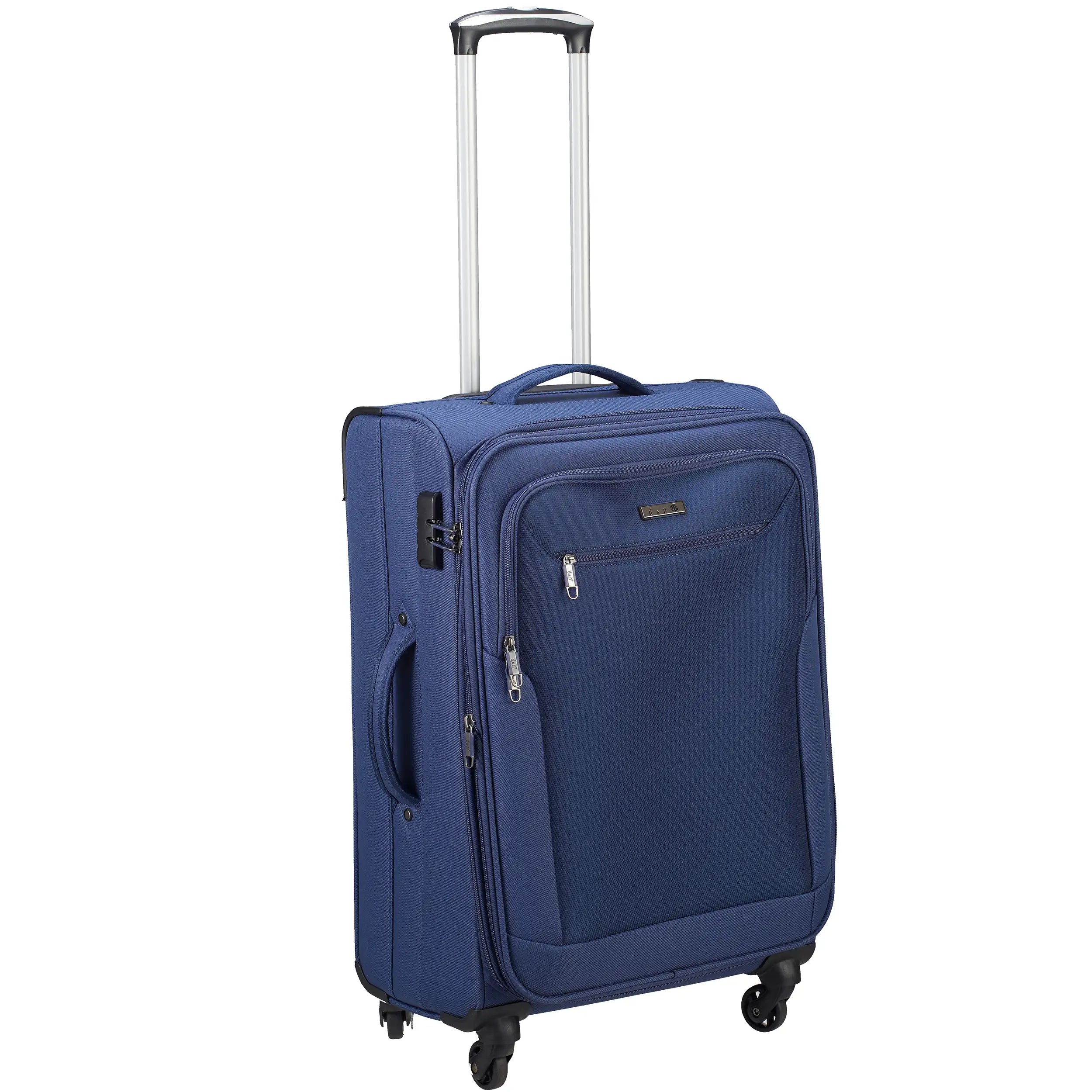 d&n Travel Line 6804 4-Rollen Trolley 66 cm - Blau