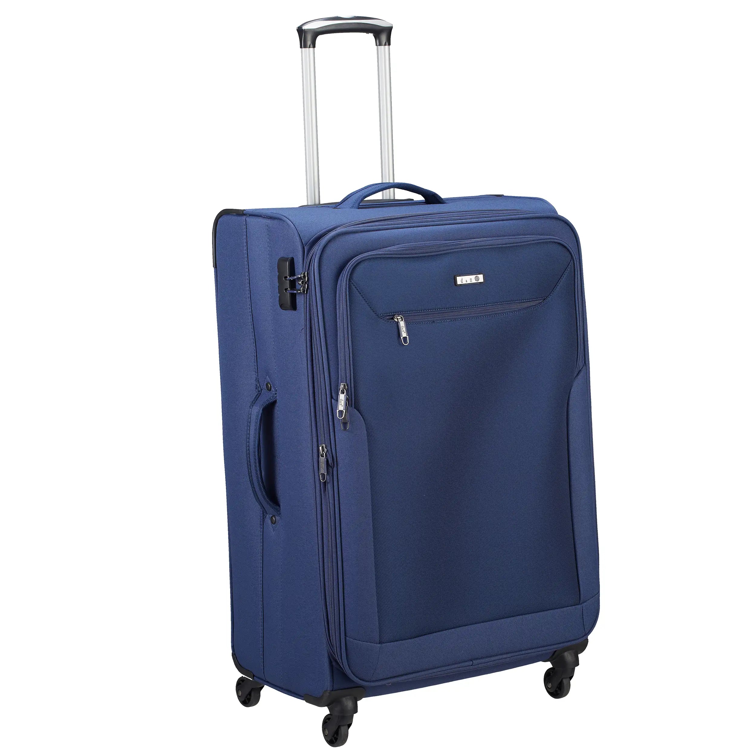 d&n Travel Line 6804 4-Rollen Trolley 76 cm - Blau