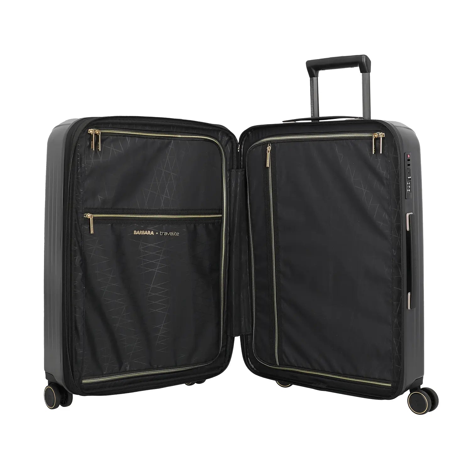 BARBARA & travelite Novelty 4-Rad Trolley M 65 cm - Schwarz