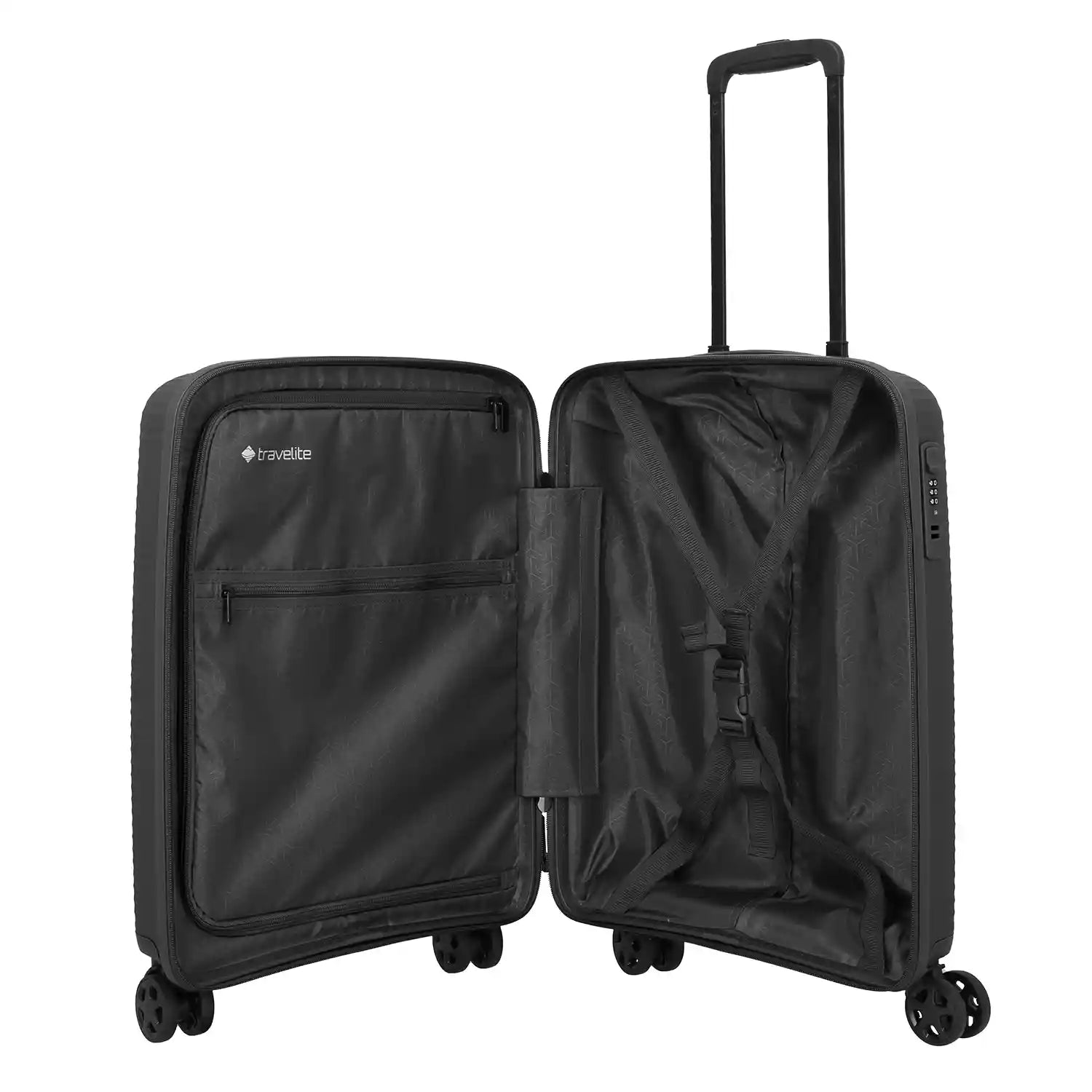 Travelite Air Stripe 4-Rollen Trolley S 55 cm - Black