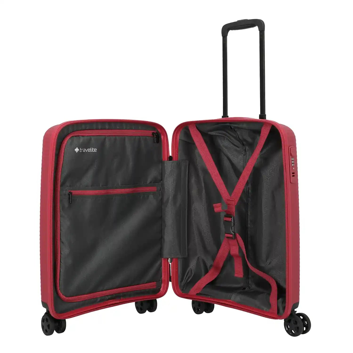 Travelite Air Stripe 4-Rollen Trolley S 55 cm - Red
