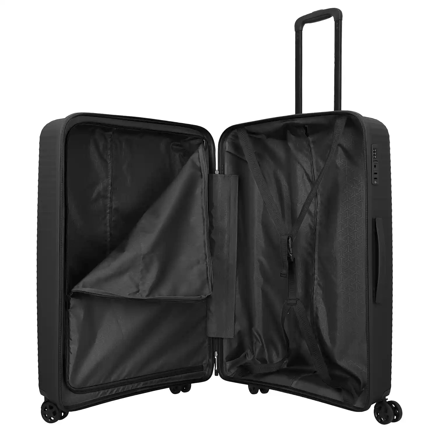 Travelite Air Stripe 4-Rollen Trolley L 77 cm - Black