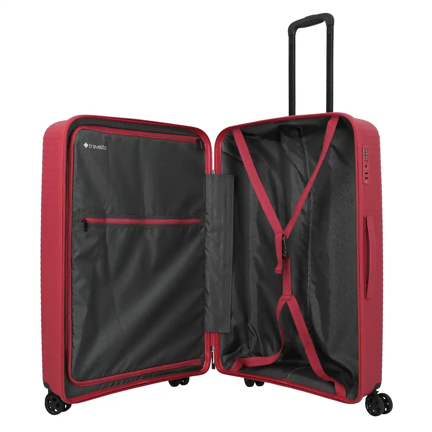 Travelite Air Stripe 4-Rollen Trolley L 77 cm - Red