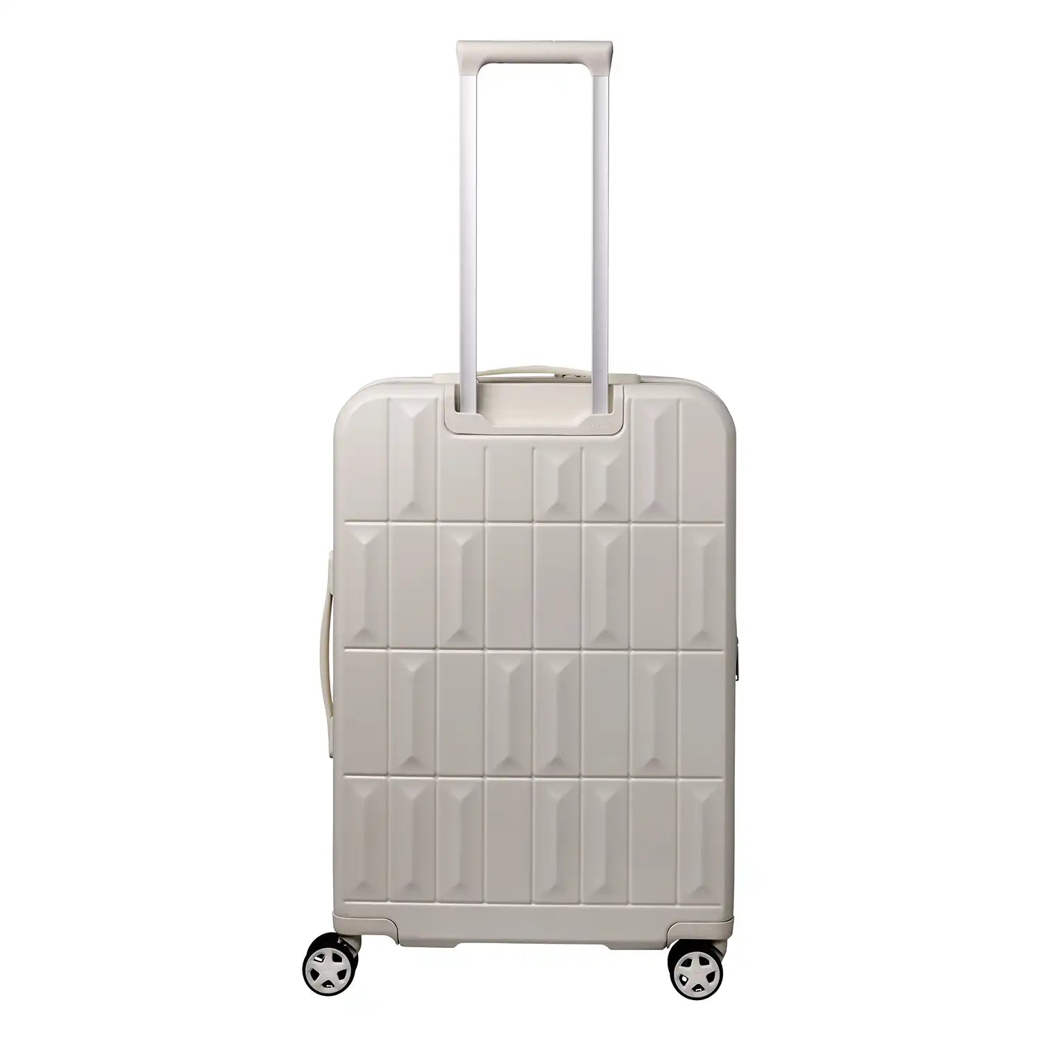 Rückansicht des Travelite Panello Trolley M – Ivory mit fein strukturierter Oberfläche