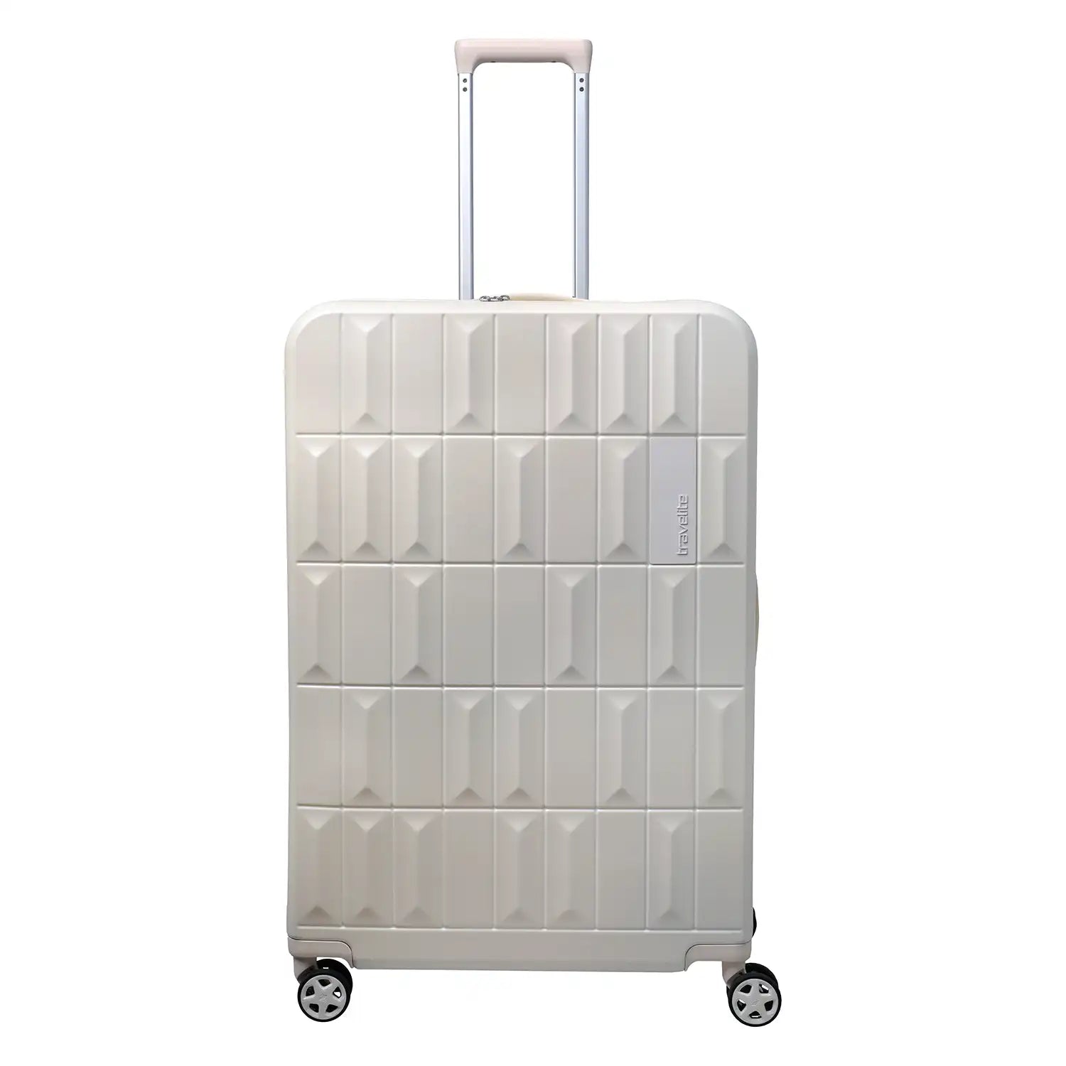 Travelite Panello Trolley L 76 cm – Ivory mit stabilem Teleskopgriff, stoßfester Schale und leichtgängigen Doppelrollen
