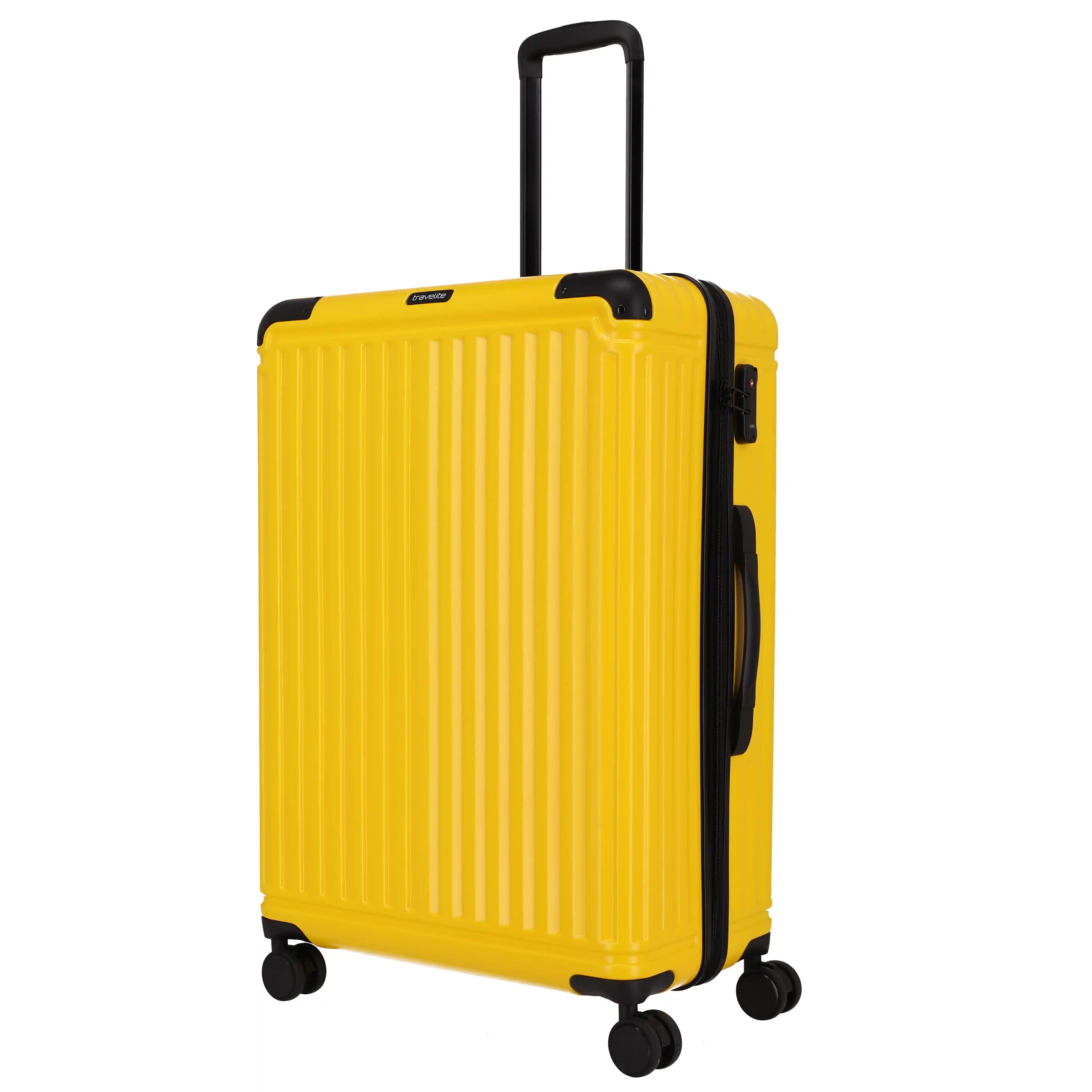 Travelite Cruise 4-Rollen Trolley 77 cm - Gelb