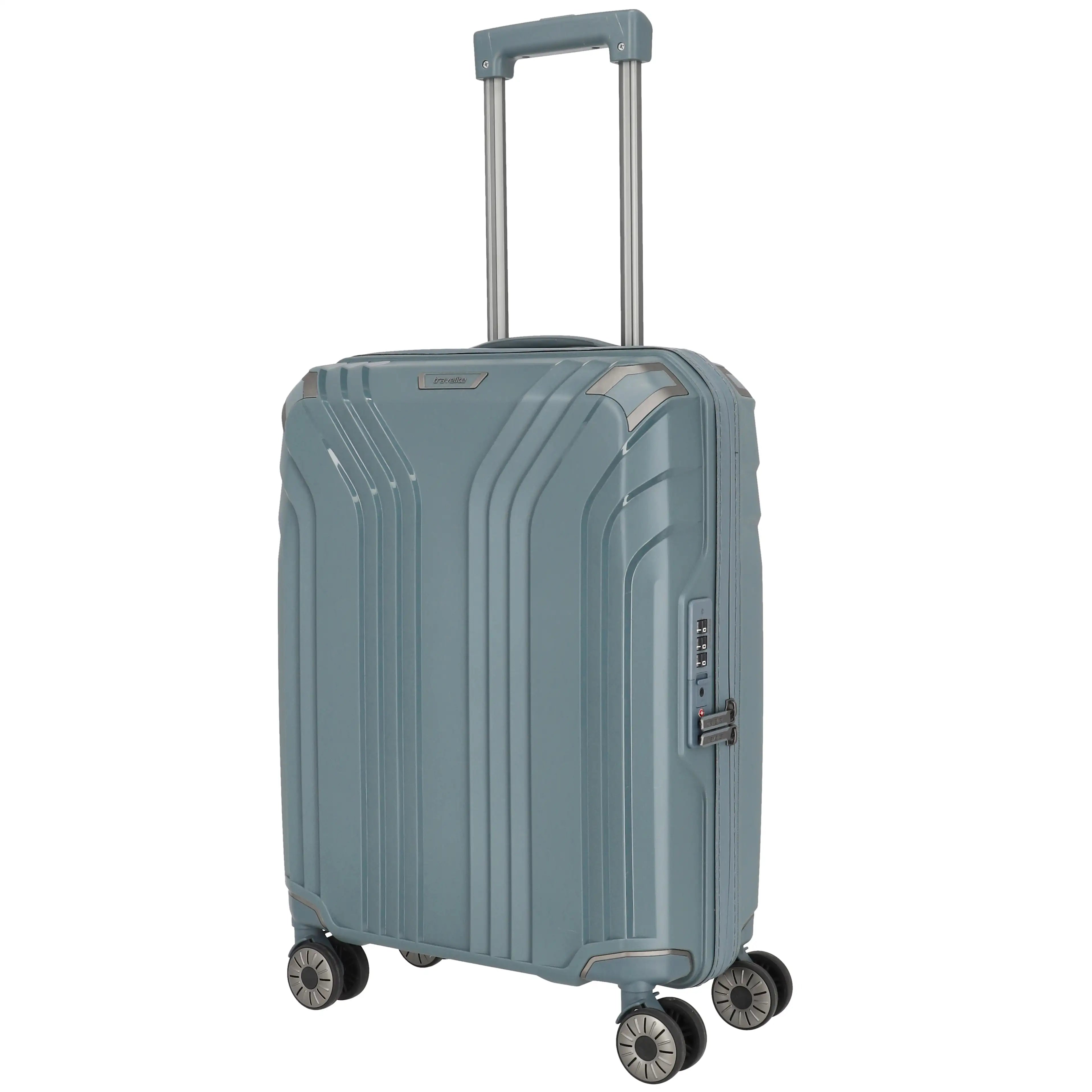 Travelite Elvaa 4-Rollen Kabinentrolley 55 cm - Blaugrau