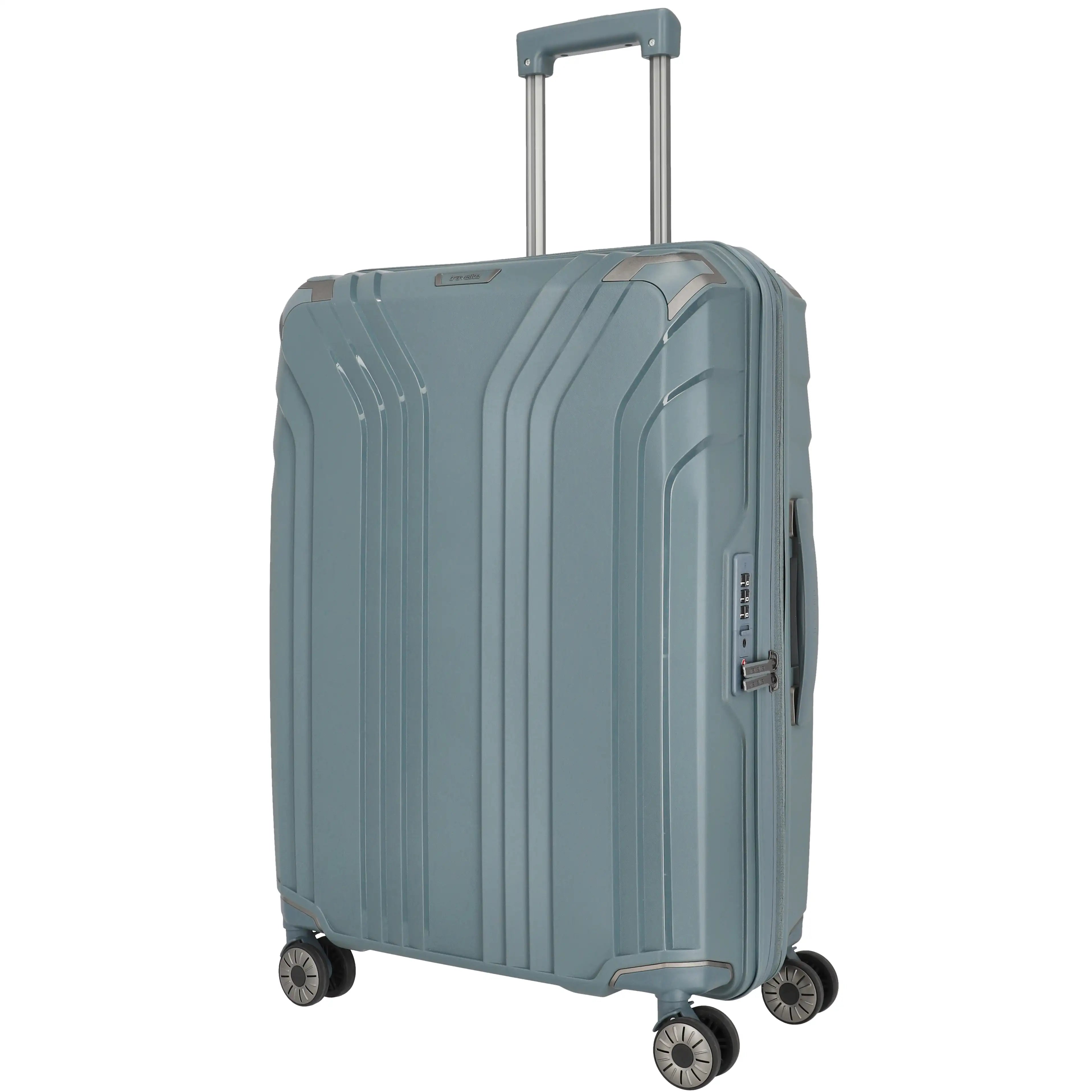 Travelite Elvaa 4-Rollen Trolley 66 cm - Blaugrau