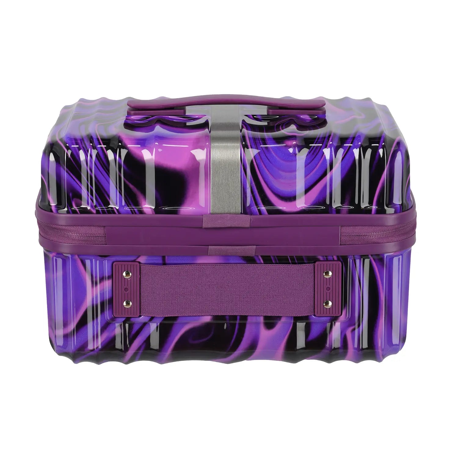 Rückansicht Travelite Lascana Edition Beautycase 38 cm Purple Swirl – praktischer Kosmetikkoffer mit Trolley-Aufsteckfunktion
