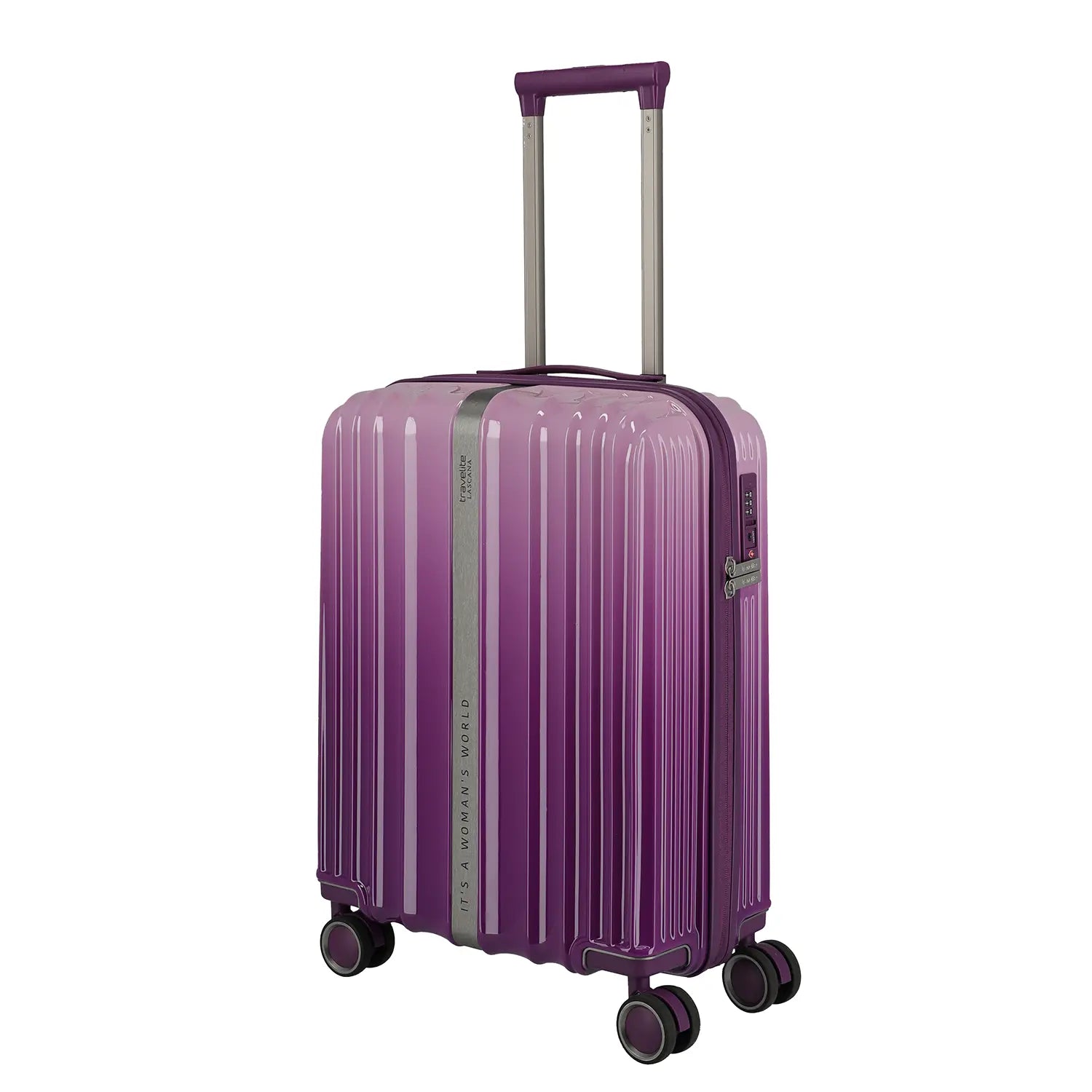 Purple Degrade Hartschalenkoffer 55 cm mit 4 Rollen und robuster ABS-Schale von Travelit