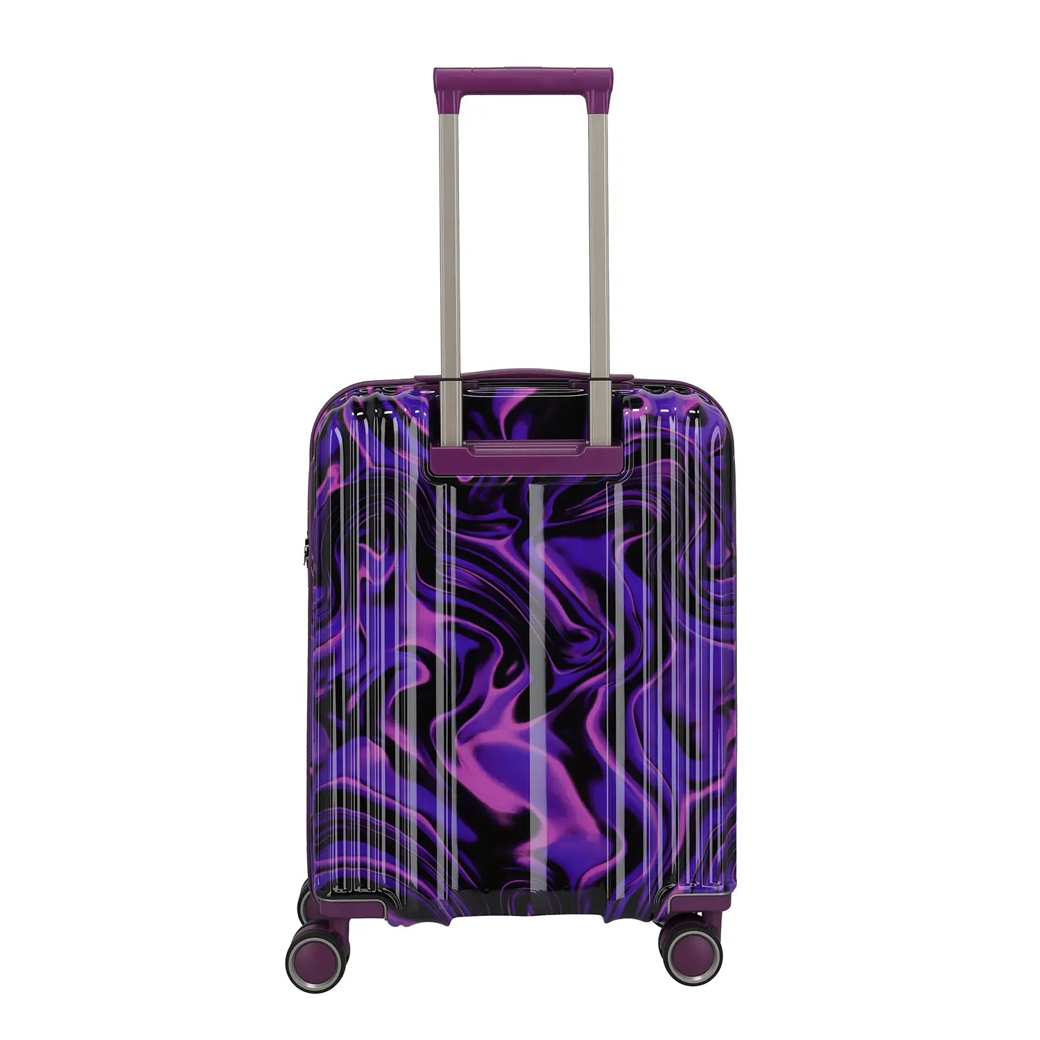 Travelite Lascana Edition Trolley S 55 cm Purple Swirl - Rückansicht des Bordtrolleys