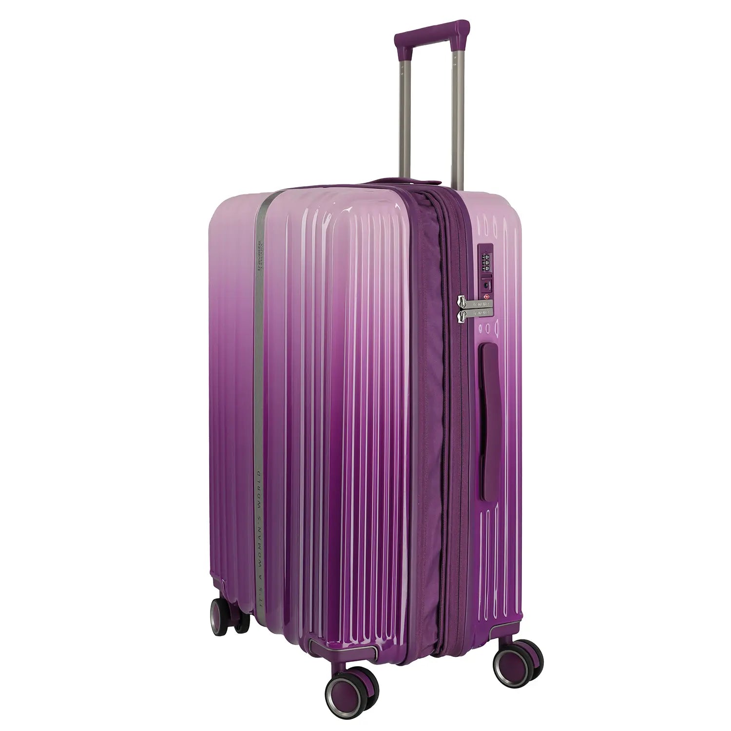 Praktische Dehnfalte zur Volumenvergrößerung des 65 cm Trolleys