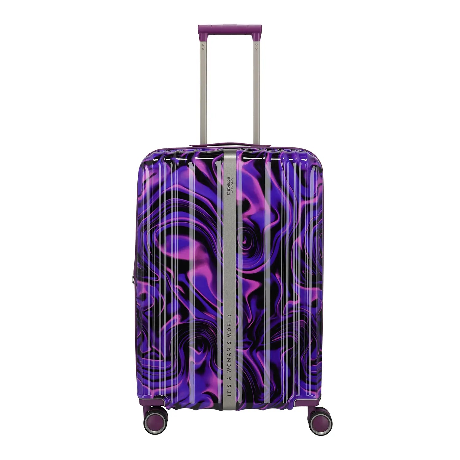 Travelite Lascana Edition 4-Rollen Trolley M 65 cm Purple Swirl - Hauptansicht des mittleren Reisekoffers