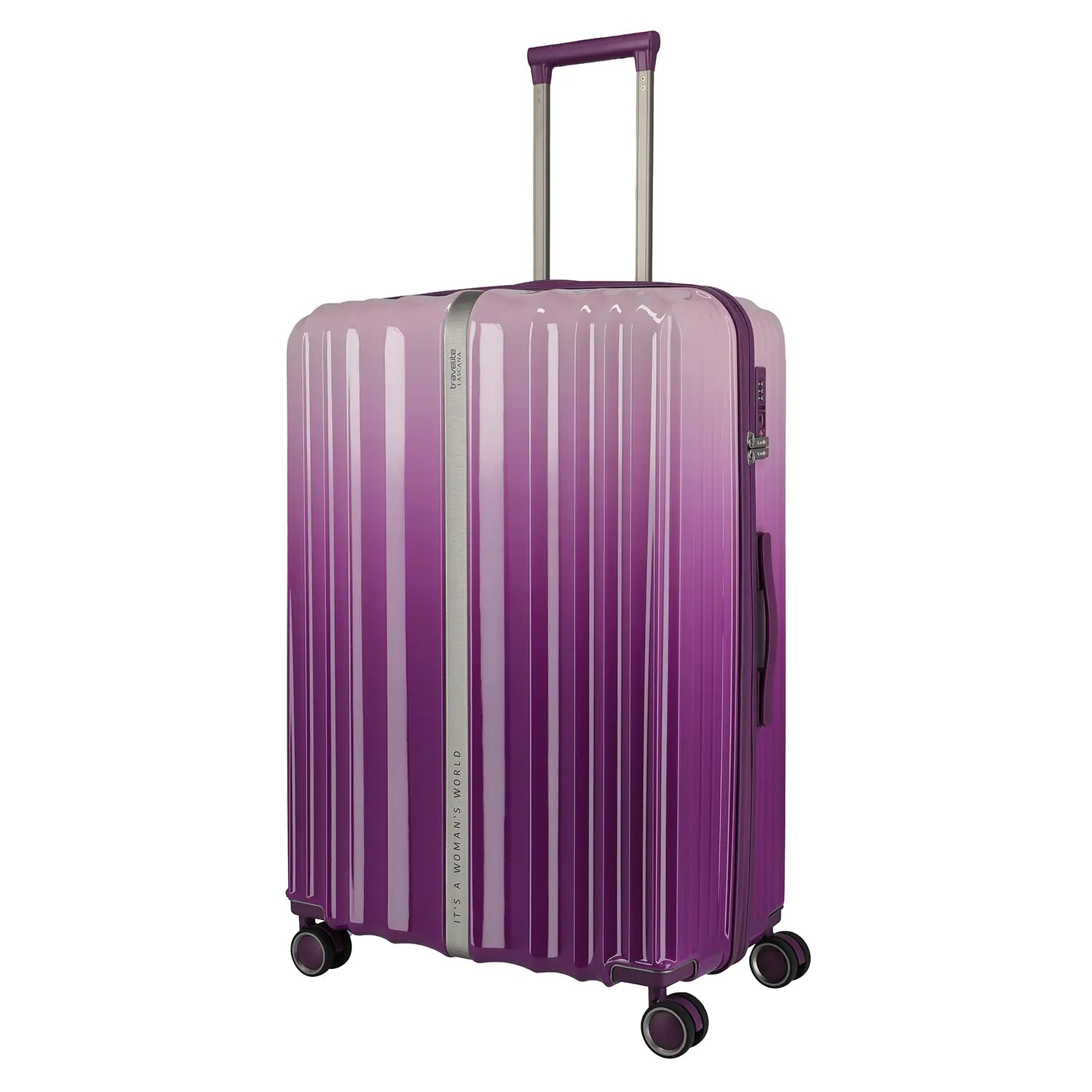 Purple Degrade Hartschalenkoffer 76 cm mit Doppelrollen und robuster ABS-Schale von Travelite