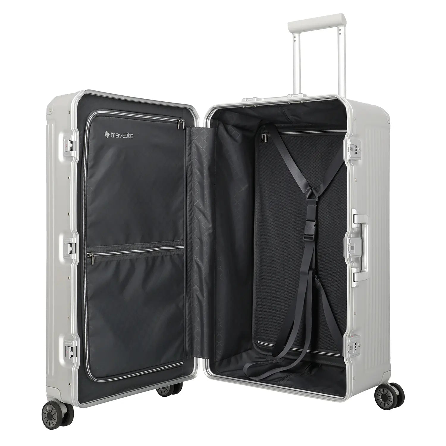 Travelite Next 4-wheel trunk L 76 cm - silver