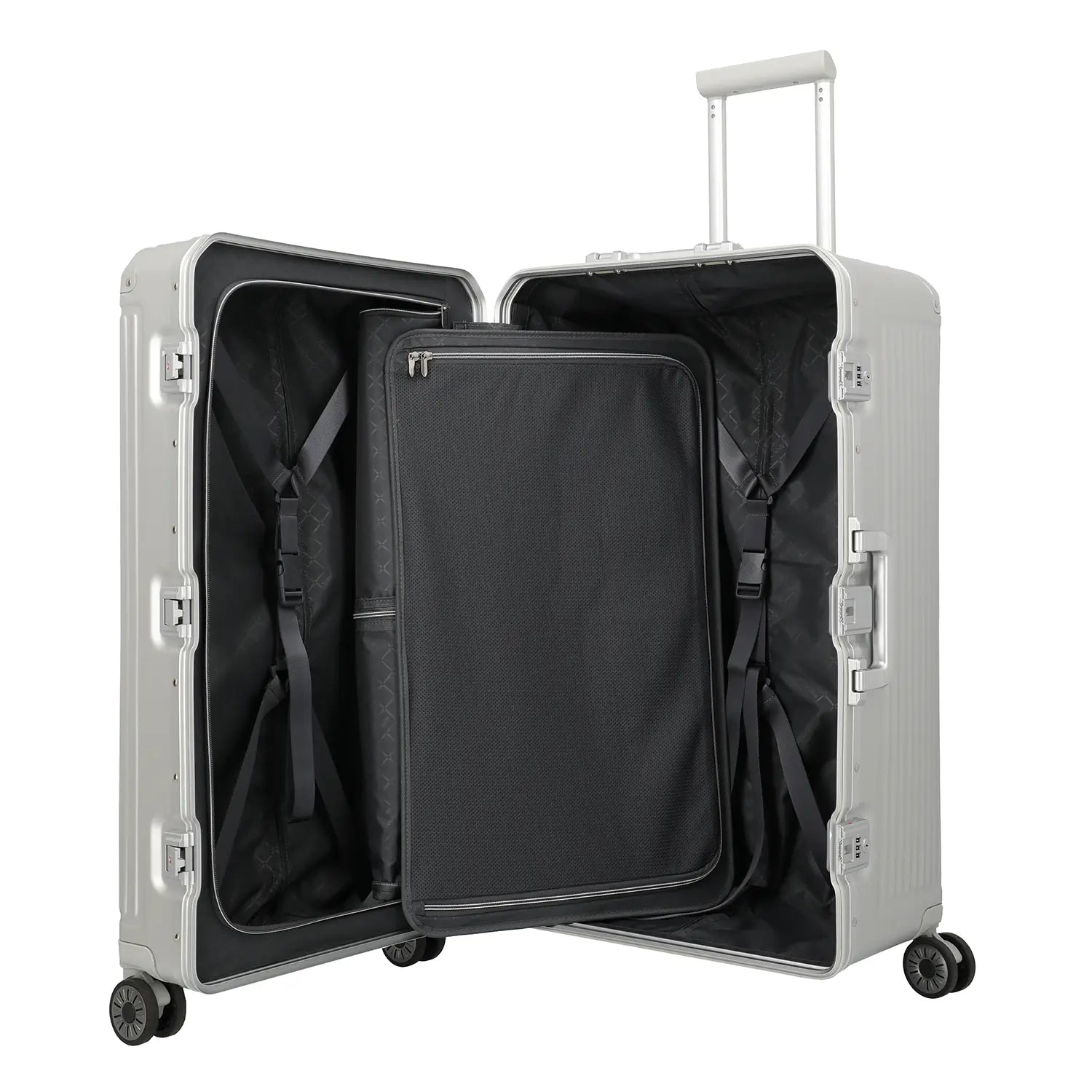 Travelite Next 4-wheel trunk L 76 cm - silver