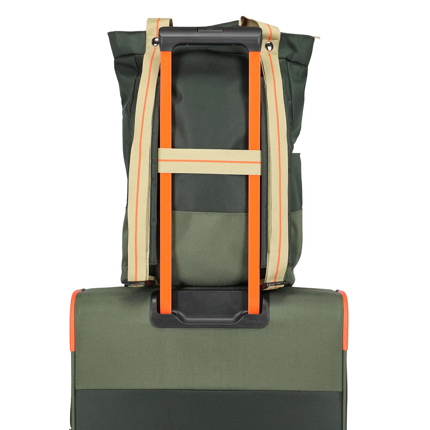 Aufstecksystem der Travelite Color Craze Tasche in Olivgrün
