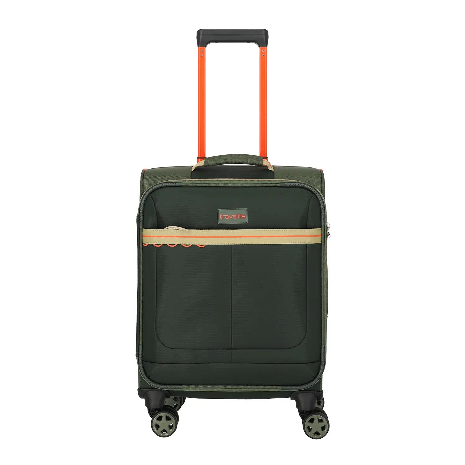 Travelite Color Craze 4-Rollen Trolley S 55 cm Oliv - Kabinentrolley mit kontrastierendem Gestänge