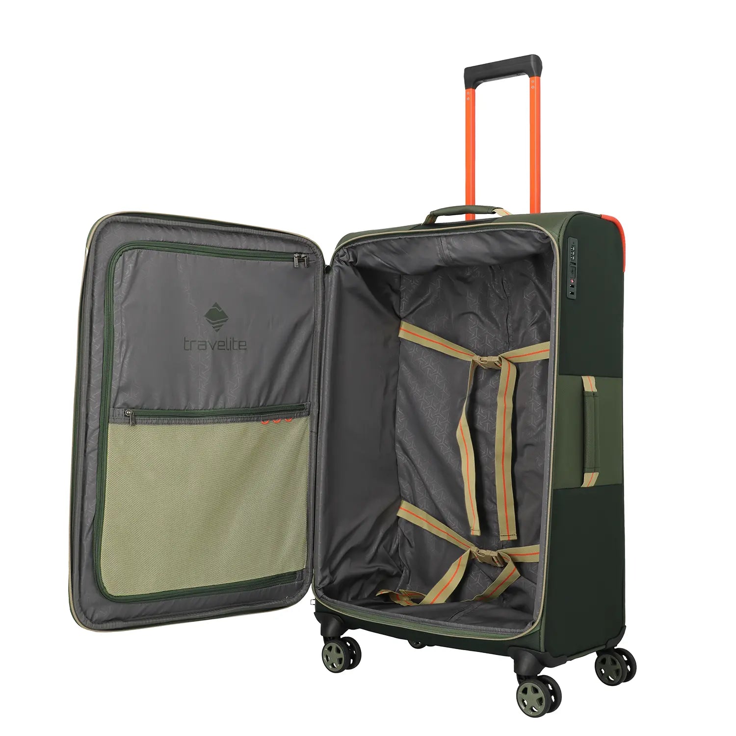 Großzügiger Innenraum des Travelite Color Craze Trolley L 77 cm