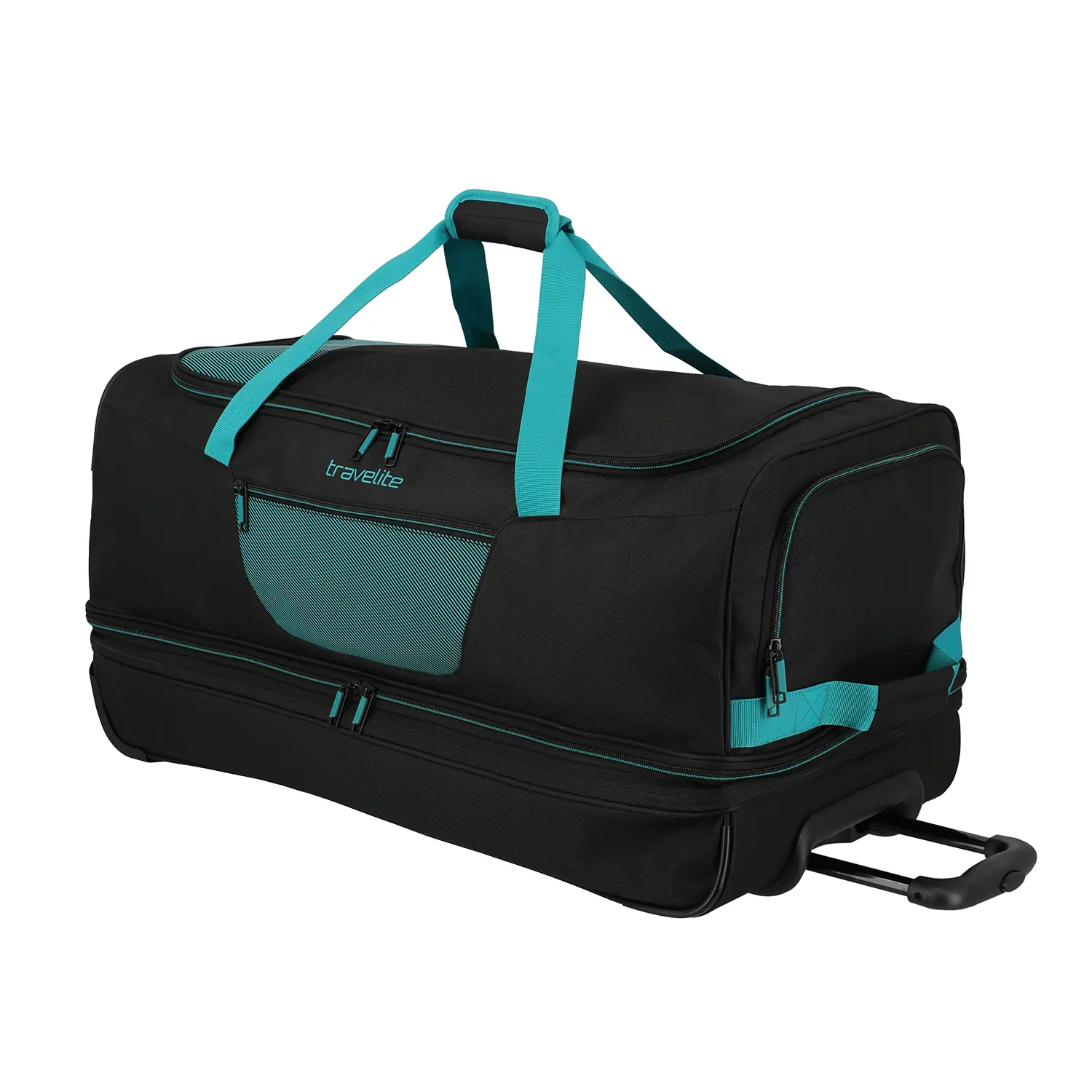 Travelite Basics Rollenreisetasche 70 cm - Grün/Orange