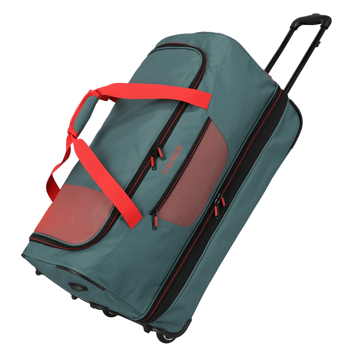 Travelite Basics Rollenreisetasche 70 cm - Grün/Orange