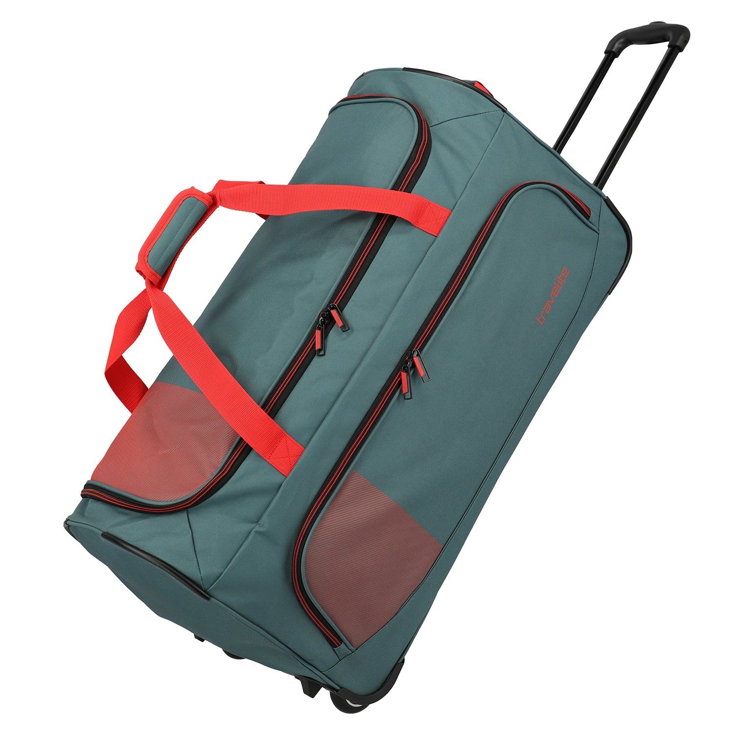 Travelite Basics Fresh Rollenreisetasche 71 cm - Grün/Orange