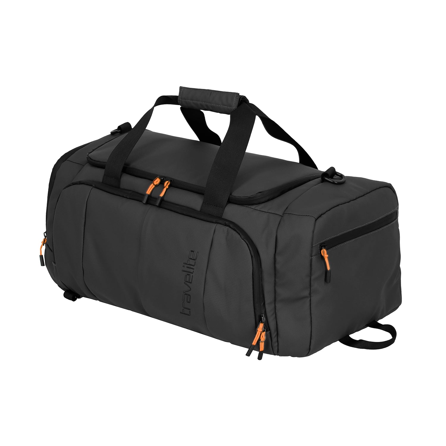 Travelite Briize Weekender 53 cm in Schwarz - Hauptansicht mit Tragegriffen