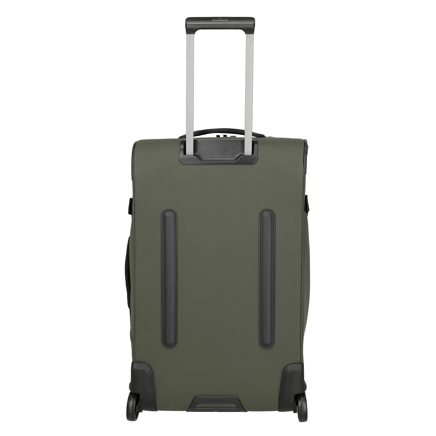 Travelite Briize Rollenreisetasche khaki 67 cm - Rückansicht mit 2 Rollen