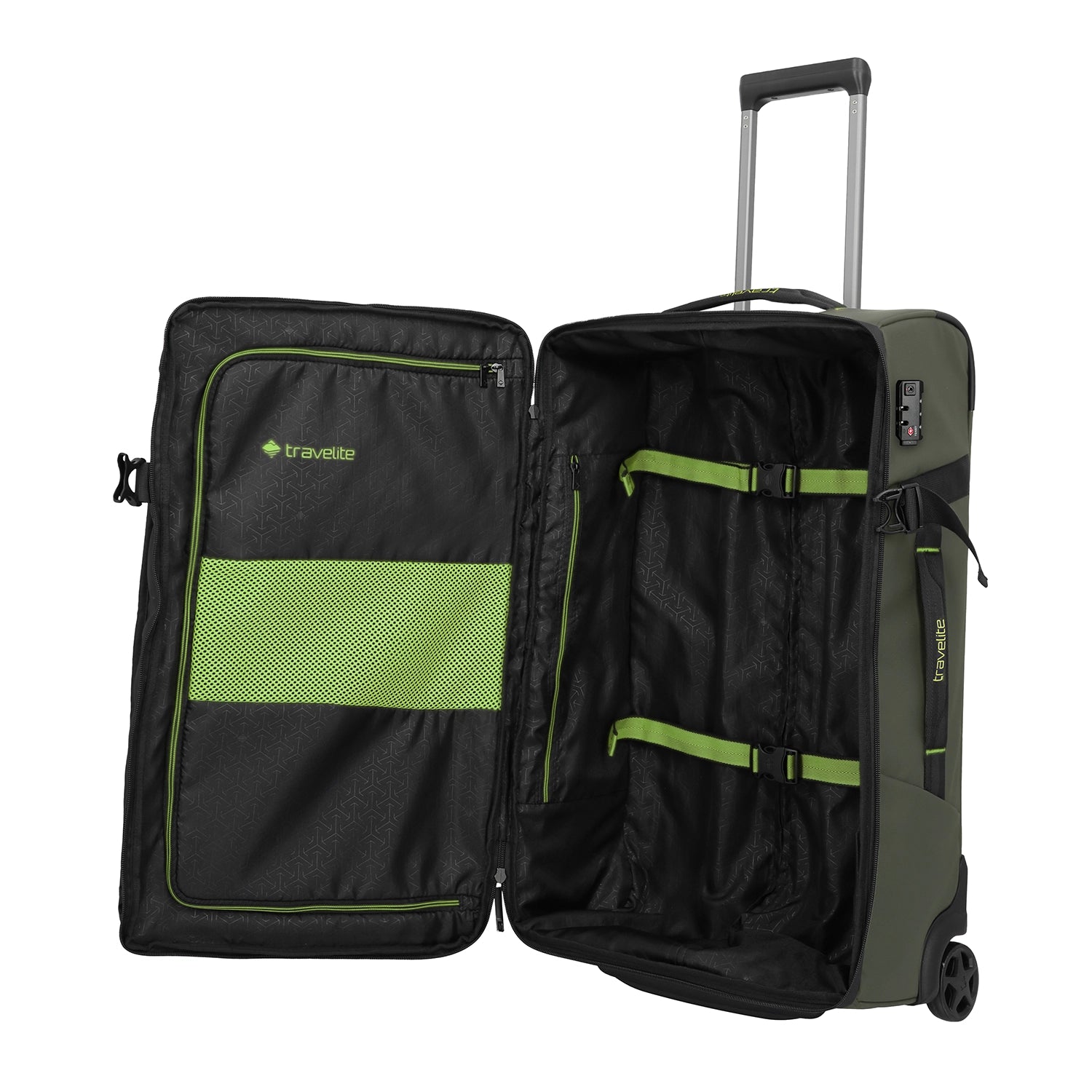 Travelite Briize Rollenreisetasche M 67 cm geöffnet - Inneneinteilung
