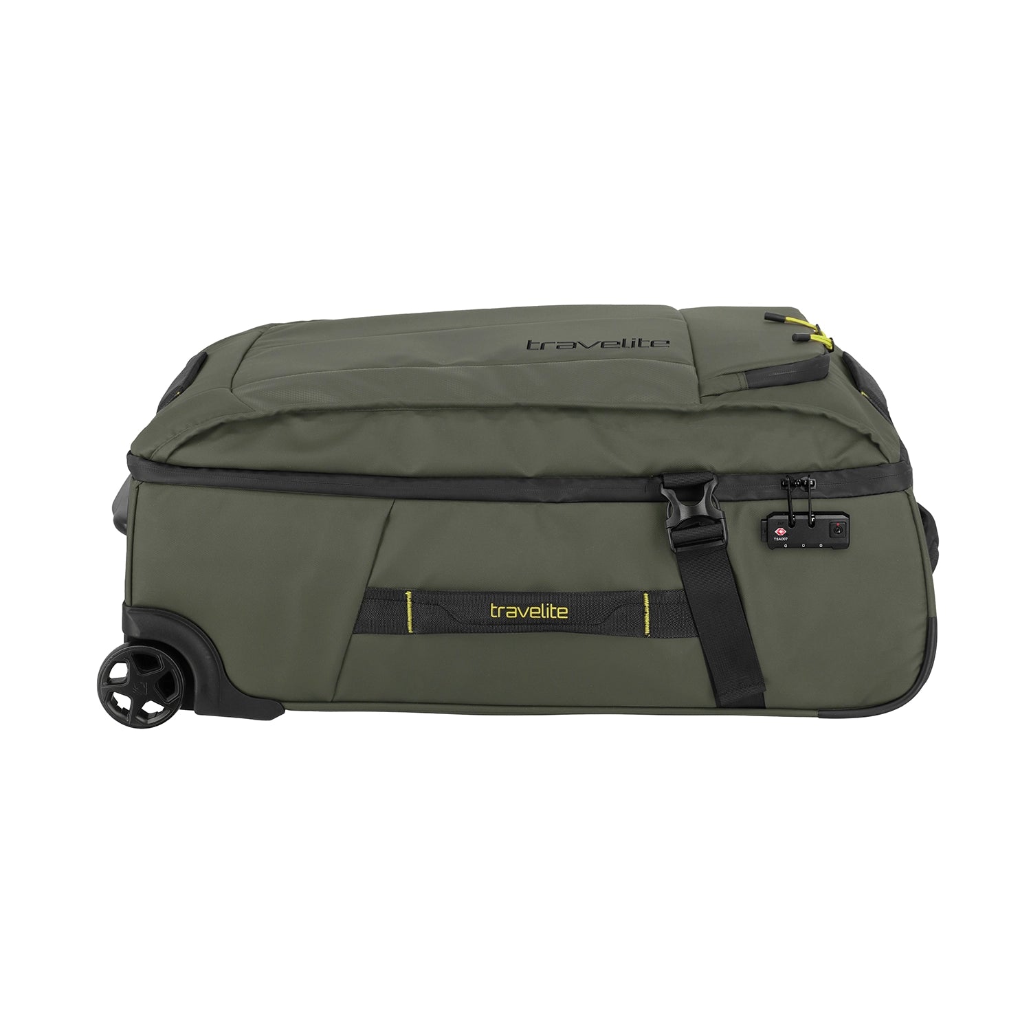 Travelite Briize Rollenreisetasche khaki 67 cm - Seitenansicht 2 Rollen