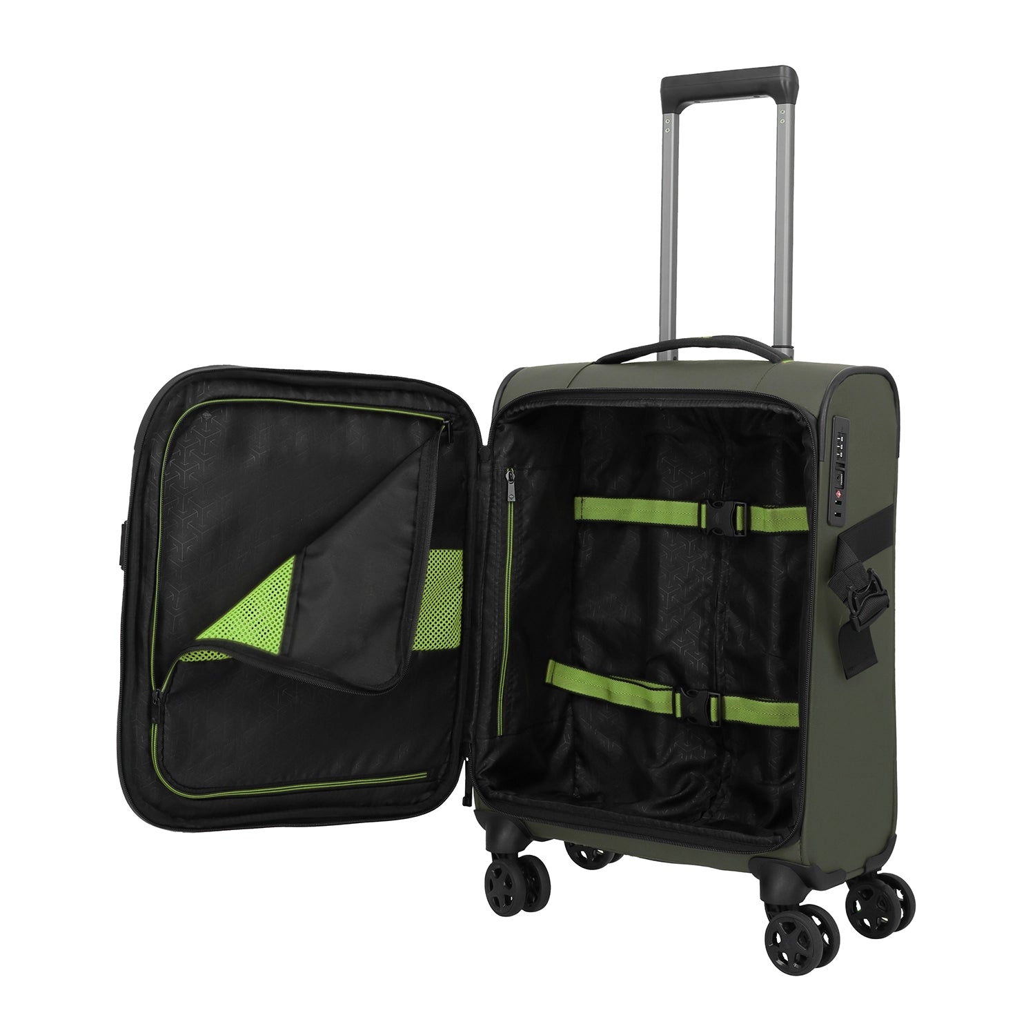 Travelite Briize 4-Rollen Trolley S 55 cm - Packgurte und Organisationsfächer innen