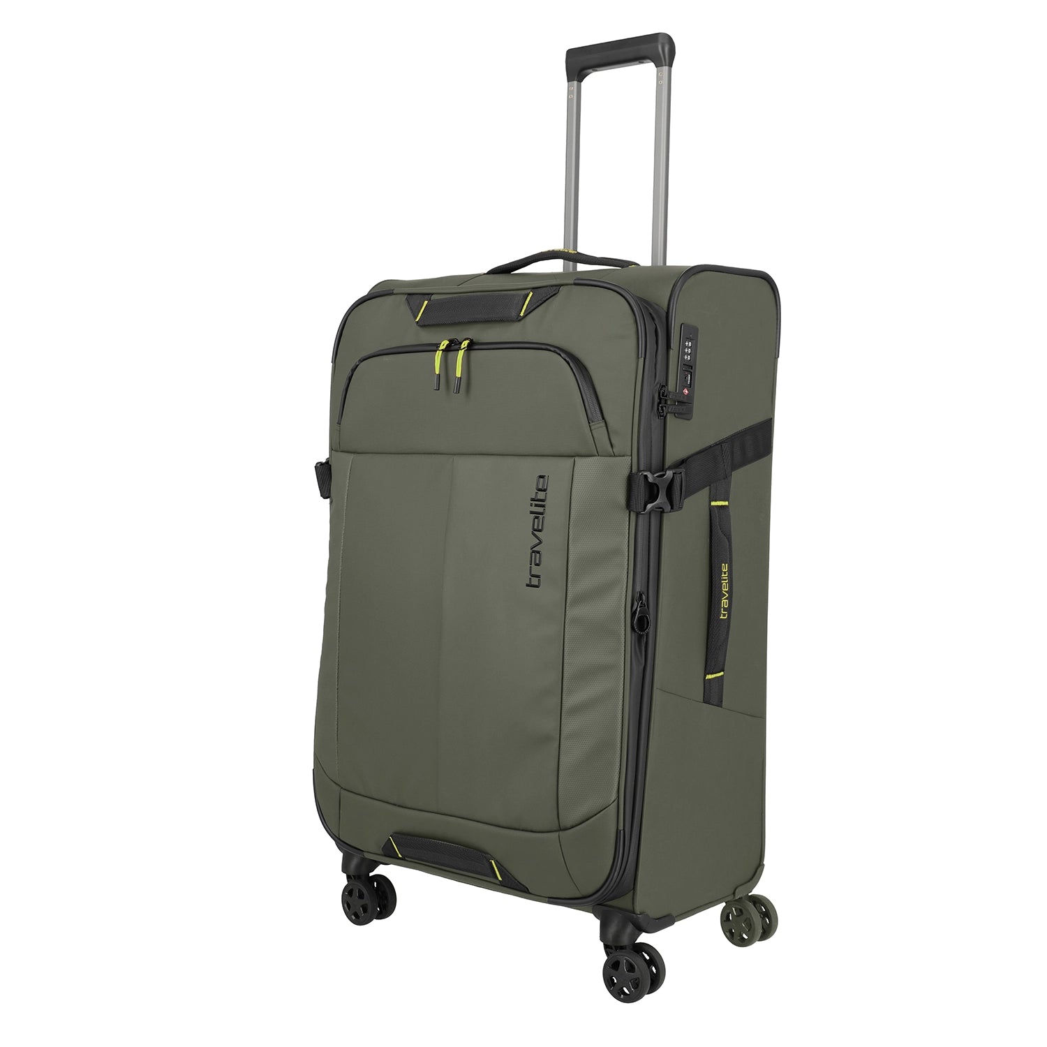 Travelite Briize 4 Rollen Trolley 78 cm khaki Seitenansicht